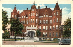 Street View of Mercy Hospital Hamilton, OH Postcard Postcard