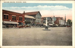 Street View of Danvers Square Massachusetts Postcard Postcard