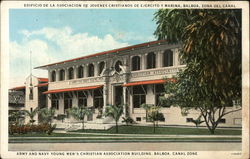 Army and Navy Young Men's Christian Association Building, Canal Zone Postcard