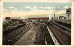 D., L. & W. R. R. Yards and shops Scranton, PA Postcard Postcard