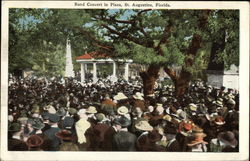 Band Concert in Plaza St. Augustine, FL Postcard Postcard