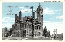 Street View of Courthouse Building Postcard