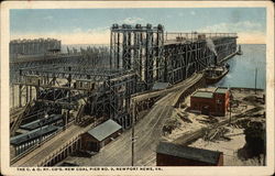 The C&O Ry Company's New coal Pier No. 9 Newport News, VA Postcard Postcard