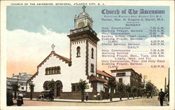 Church of the Ascension, Episcopal Atlantic City, NJ Postcard Postcard