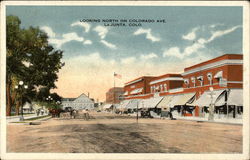 Looking North on Colorado Avenue La Junta, CO Postcard Postcard