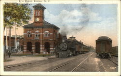 Erie Train Depot Elmira, NY Postcard Postcard