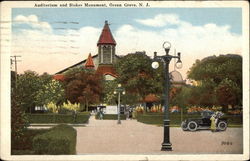 Auditorium and Stokes Monument Ocean Grove, NJ Postcard Postcard