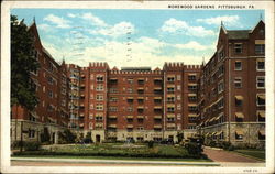 Street View of Morewood Gardens Pittsburgh, PA Postcard Postcard