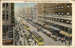 Bird's Eye View of Broadway, South from Fifth Street Postcard