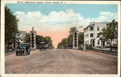 Street View of Memorial Gates Ocean Grove, NJ Postcard Postcard