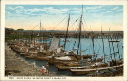 Boats along the water front Panama City, Panama Postcard Postcard