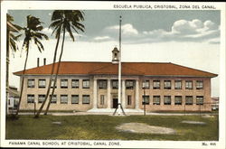 Panama Canal School Cristobal, Panama Postcard Postcard