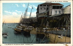 A Glimpse of the waterfront Postcard