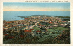 Bird's eye view of the city of Panama from Ancon Hill Panama City, Panama Postcard Postcard