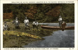 Alligator Hunt - Bayano River Postcard