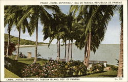 Hotel Aspinwall - Lawn Taboga Island, Panama Postcard Postcard