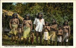 Family Group, Darien Indians Postcard