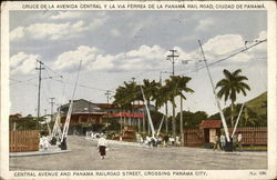 Central Avenue and Panama Railroad Street Postcard