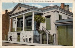 General Beauregard Residence New Orleans, LA Postcard Postcard