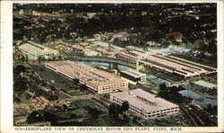 Aeroplane View of chevrolet Motor Company's Plant Postcard