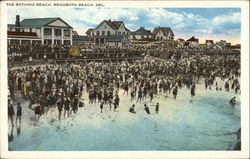 The Bathing Beach Rehoboth Beach, DE Postcard Postcard