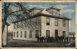 View of Hunting Hall with Men Gathered Outside Berea, KY Postcard Postcard