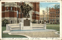 Marathon County World War Memorial Wausau, WI Postcard Postcard