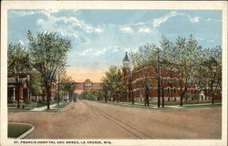 Street View of St. Francis Hospital & Annex Postcard