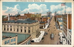 Bird's Eye View of Riverside Avenue Postcard