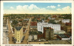 View of the City, Looking East from Times Square Seattle, WA Postcard Postcard