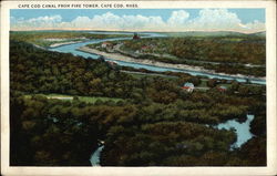 Cape Cod Canal from Fire Tower Postcard