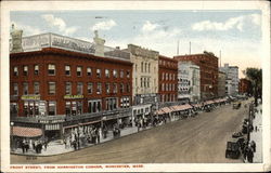 Front Street from Harrington Corner Worcester, MA Postcard Postcard