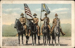 Color Guard of the First Cavalry Military Postcard Postcard