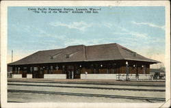 Union Pacific Passenger Station - "The Top of the World" - Altitude 7200 feet Postcard