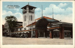 Southern Station and Stonewall Hotel Charlotte, NC Postcard Postcard