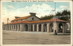 Western Pacific Railroad Depot Postcard