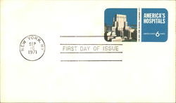 First Day of Issue, America's Hospitals, 1971 Postcard