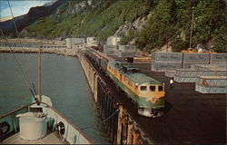 White Pass & Yukon Passenger Train on Skagway Dock Alaska Postcard Postcard