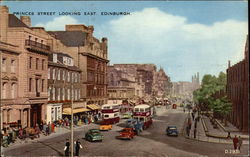 Princes Street, Looking East Edinburgh, Scotland Postcard Postcard