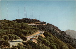 Television Transmitters on Mt. Wilson Postcard