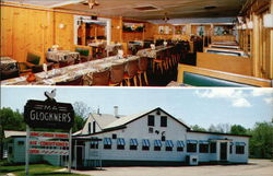 Interior & Exterior Views of Ma Glockner's Restaurant Postcard