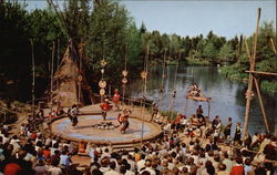 Frontierland Indian Village Anaheim, CA Disney Postcard Postcard