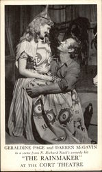 Geraldine Page and Darren McGavin in a Scene from N. Richard Nash's Comedy hit The Rainmaker Postcard