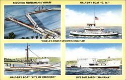 World's Finest Sportfishing Fleet Redondo Beach, CA Postcard Postcard