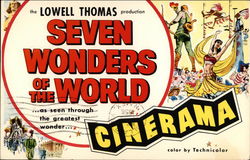 Seven Wonders of the World...as Seen Through the Greatest Wonder .... Cinerama Postcard