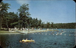 Swimming at Promised Land Lake in the Scenic Pocono Mountains Pennsylvania Postcard Postcard