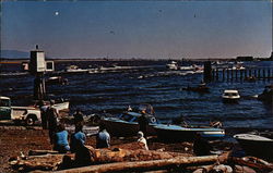 Boat launching at Fort Canby Washington Postcard Postcard