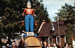 Giant Costumed Figures at New Amsterdam Village - Great Danbury State Fair Connecticut Postcard Postcard