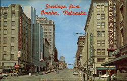 Farnam Street, Looking West Postcard