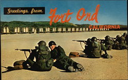 Greetings from Fort Ord - M-14 Rifle Training California Postcard Postcard